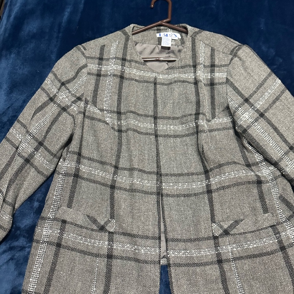Plaid Gray Women's Jacket